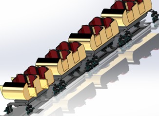 Straight Line of Vehicles